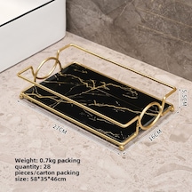 Xiyyadms Banyo Tahtası黑金 Mini: Cam Ve Demir Materyal, 3-5kg Yük Taşıma, Delme Yok, Kozmetik Ve Bakım Ürünleri İçin Masaüstü Depolama Rakımı Diğer