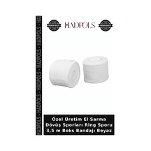 Özel Üretim El Sarma Dövüş Sporları Ring Sporu 3,5 M Boks Bandajı Beyaz