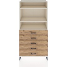 Hyperion Dolap 3 Raflı 5 Çekmeceli 88x44x182 Aytaşı-çam Aytaşı