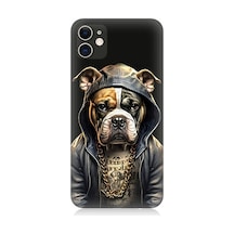 Apple Uyumlu iPhone 11 Rapçi Köpek Desenli Silikon Kılıf
