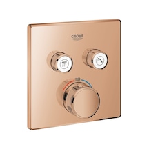 Grohtherm Smartcontrol Gizli Montajlı 2 Valfli Emniyetli Mikser - 29124da0 Bakır
