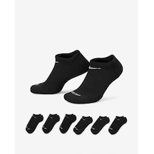 Nike Sx6898-010 Everyday Plus Destekli No-show Antrenman Çorapları 6 Çift Sıyah