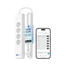 Akıllı Çoklu Priz 4 Güç 2 Usb 2 Type-c Apple Homekit Destekli Beyaz Msp844sma 0