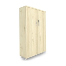 Modüler Dünyası Kapaklı Kitaplık Dosya Dolabı Meşe - 80X38X153 (307779823) Meşe