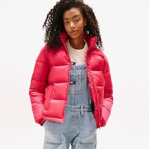 Tommy Hilfiger Tommy Jeans Hood Essentials Kadın Pembe Puffer Montdüzdw0dw21619