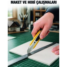 5 Adet Metal Falçata Seti Ergonomik Saplı Çelik Maket Bıçağı Koli