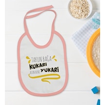 BK Kids Takun Bağa Kukari Tasarımlı Pembe Bebek Mama Önlüğü-1 Pembe