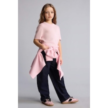 Defacto %100 Pamuk Baggy Fıt Mavi Jean Pantolon Kız Çocuk H6075a826spnm34 Mavi-nm34