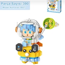 Benisa Shop Loz Micro Blokc Serisi Mavi Astronot 390 Parça Lego Oyuncak Astronot Yapım Seti