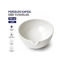 Porselen Kapsül 750 Ml Dibi Yuvarlak 1 Adet