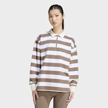 Adidas Essentials Contemporary Kadın Bej Uzun Kollu Polo Tişört Kf6252 Krem