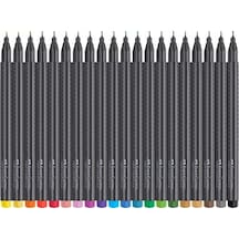 Grip Finepen İnce Keçe Uçlu Kalem Seti, 30 Lu, Pastel Ve Neon Renkler, 0.4 Mm Hassas Uç, Metal Destekli, Ergonomik Üçgen Gövde