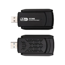 Wifi 6 Adaptörü Ax1800 Mbps Kablosuz Ağ Kartı Usb Dongle Dual Band Reseptör