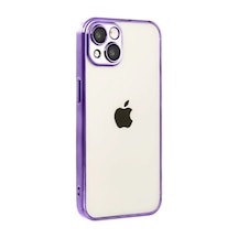 Apple iPhone Uyumlu,  15 Razer Lensli Silikon - Mor