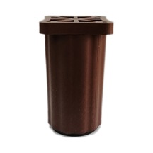 Cateksss 9-15 Cm Ayarlı Desenli Plastik Kanepe Koltuk Baza Orta Ayağı Kahverengi - 8 Li Paket