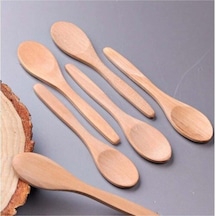 Reçel ,bal,baharat Kaşığı Ahşap 6 Lı Set Çok Renkli Diğer