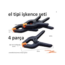 El Tipi İşkence Küçük Boy 4 Parça Plastik Hobi İşkence Mengene Mo