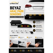 Audi A6 Business Beyaz Araç Park Sensörü Dijital Ekranlı 4'lü Ses İkazlı