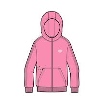 Adidas Unisex Çocuk Pembe Sweatshirt Gfx Fz Hoodıe Jz9933 Pembe