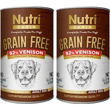 Nutri Canin Tahılsız %92 Geyik Etli Konserve Yetişkin Köpek Maması 2 x 400 G