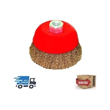 Çanak Daire Tel Fırça Saçaklı 125 Mm