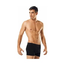 Erkek Likralı Elastan Boxer Siyah Renk Siyah
