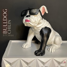 Güneş Gözlüğü Heykeli Bulldog Figür Dekoratif Obje Ve Biblo Masa