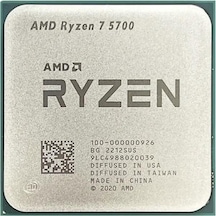 Amd Ryzen 7 5700 20mb 8çekirdekli Vga Yok Am4 65w Kutusuz+fansız