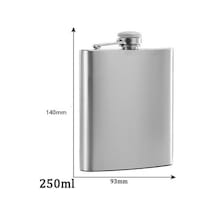 Novahub 1 Adet Taşınabilir Paslanmaz Çelik Cep Şişesi Flagon Viski Karaf Deri Kılıf Şişe + Huni Seyahat Turu Drinkware Şarap Bardağı 250 Ml Gümüş