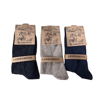 Alfa Aksesuar 03 Bsm Lamswool Kışlık Erkek Çorap 8 Adet ÇoK Renkli