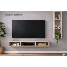 Dekoratif Duvar Rafı - Tv Ünitesi 2 Parçalı Traverten 150x90 Traverten
