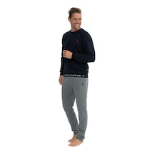 U.s. Polo Assn. 18815 Erkek Ev Giyim Uzun Kollu Pijama Takım 001
