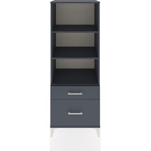 Hyperion Dolap 3 Raflı 2 Çekmeceli 60x44x163 Antrasit-antrasit Antrasit