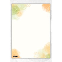 A5 Çiçek Bloknot Çizgisiz Defter - 50 Yaprak - Memopad - Notepad - Not Defteri - Not Kağıdı - 3220 Çok Renkli