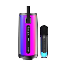 Mikado Md-17bt Capella Siyah 10w 1 Rgb Mikrofonlu Transparan/bt/tf Kart/aux/usb Tws 1800 Mah Bataryalı Speaker