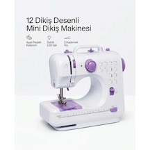 12 Farklı Dikiş Desenli Mini Dikiş Makinesi