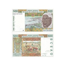 Batı Afrika Burkina Faso 1994 Yılı 500 Francs Kağıt Para Çil Unc Koleksiyon Para