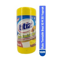 Titiz Perforeli Temizlik Bezi Rulo Sarı 10 M
