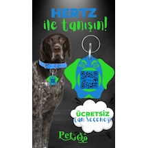 Petjoo 26.Hertz Yeşil-Mavi Qr'lı Köpek Künyesi