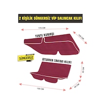 Viphomeconceptltd 2 Kişilik Salıncak Minder Kılıfı (Süngersiz) Tenteli Bordo