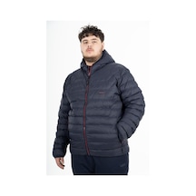 Maraton Sportswear Büyük Beden Erkek Kapşonlu Uzun Kol Basic Darkblue Mont 21874-darkblue Koyu Mavi
