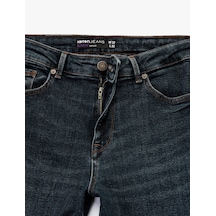 Koton Normal Bel Pamuklu Slim Fit Jean - Brad Jean Koyu İndigo 7wam40004nd