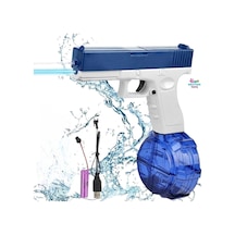 Elektrikli Otomatik Atış Yapan Işıklı Su Tabancası 10 Metre Menzilli 500 Ml. Depolu 20 Cm.