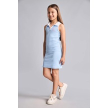 Defacto Kolsuz Fitilli Açık Mavi Mini Elbise Kız Çocuk E3832a826hsbe745 Mavi-be745