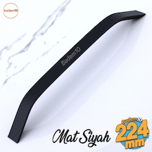 Şahin Siyah Metal Kulp 224 Mm - 22.4 Cm Mobilya Çekmece Mutfak Dolabı Dolap Kulpları Kulbu Kulpu Siyah