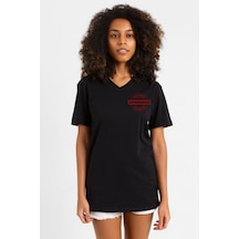 John Wick Continental Excommunicado Siyah Kadın V Yaka Tshirt SIYAH
