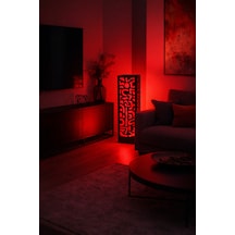 Dekoratif Lamba / Aplik - Rgb Led 4 Panelli Modern Tasarım, Kumandalı Ortam Aydınlatması 55 Cm Çok Renkli Diğer