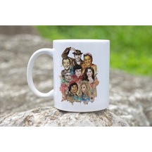 Yeşilçam Usta Oyuncular Kupa Bardak Nostaljik Türk Sineması Karakterleriyle Özel Tasarım Beyaz