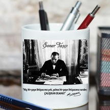Atatürk Fotoğraflı Isim Baskılı Hediyelik Kalemlik