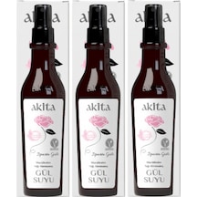 Akita Doğal Yağı Alınmamış Gül Suyu 3 x 250 ML
